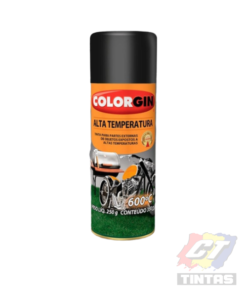 Spray Colorgin Automotivo Preto Alta Temperatura 300ml
